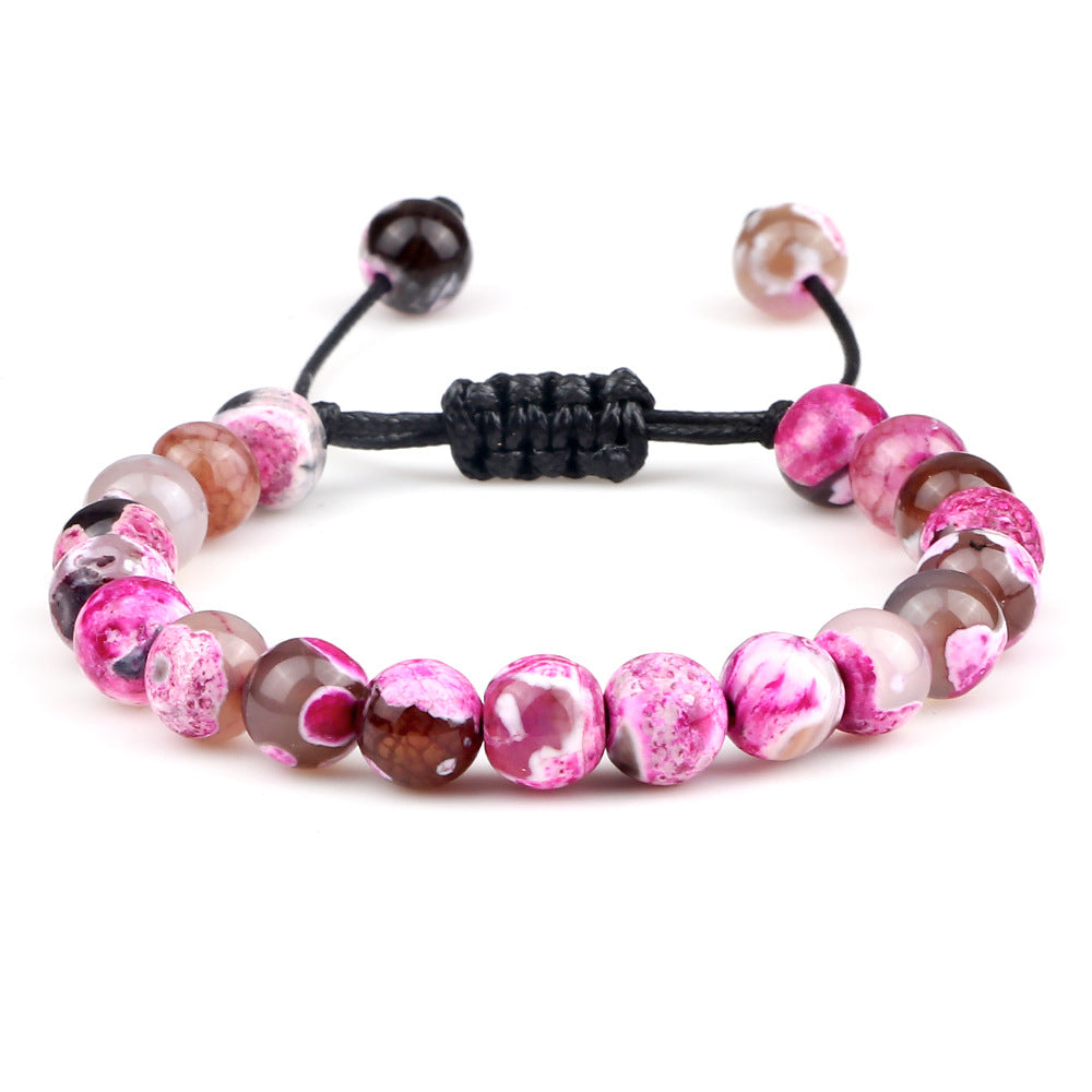 8mm Two-color Beaded Hand Woven Hand Rope