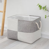 Linen Fabric Large Capacity Square Storage Basket