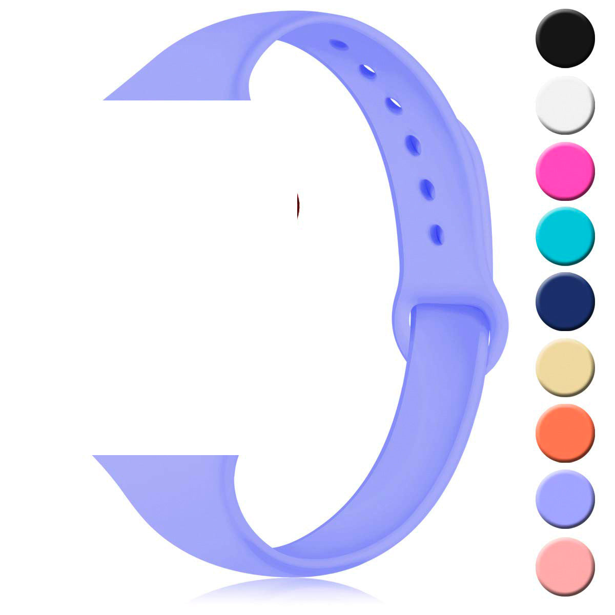Small Waist Silicone Watch Strap Double Buckle Snap Button