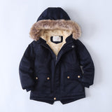 Fleece-lined Thickened Boys Cotton-padded Cotton Wadded Jacket