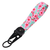 Cherry Blossom Leather Metal Keychains
