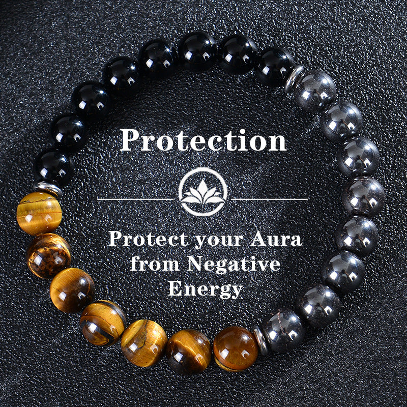 Simple And Versatile Natural Tigereye Magnet Bracelet