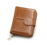 Wallet Short Solid Color Multi-card-slot Card Holder