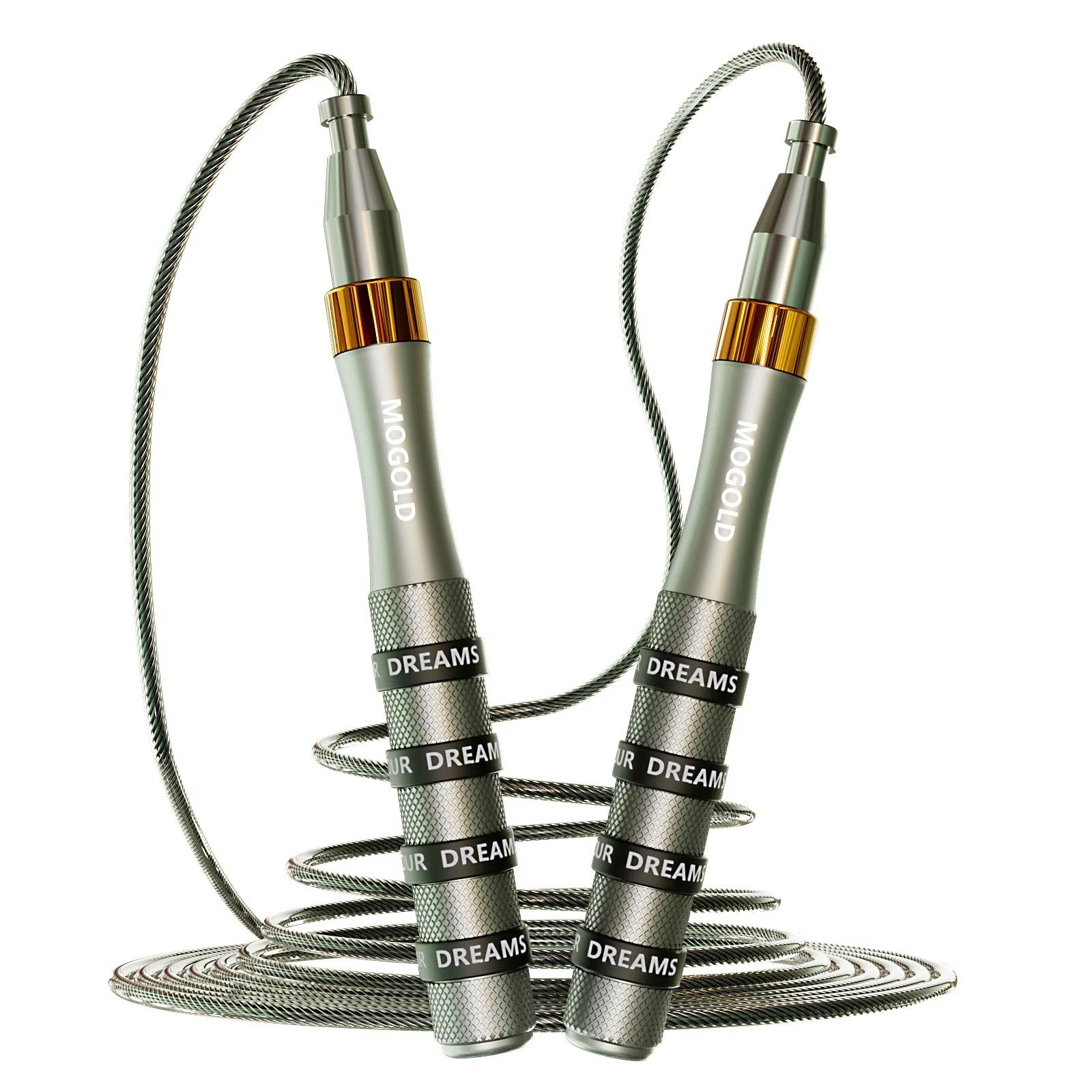 Double Bearing Self-locking Mesh Silicone Aluminum Alloy Jump Rope