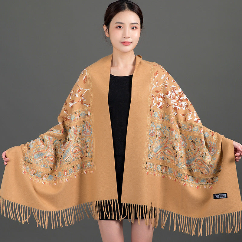 Scarf Shawl Cashmere Warm Cheongsam Outerwear