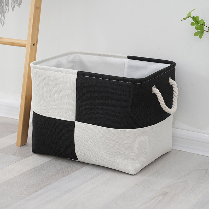 Linen Fabric Large Capacity Square Storage Basket
