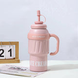 Handle Ice Cream Vacuum Cup Stainless Steel Large Capacity