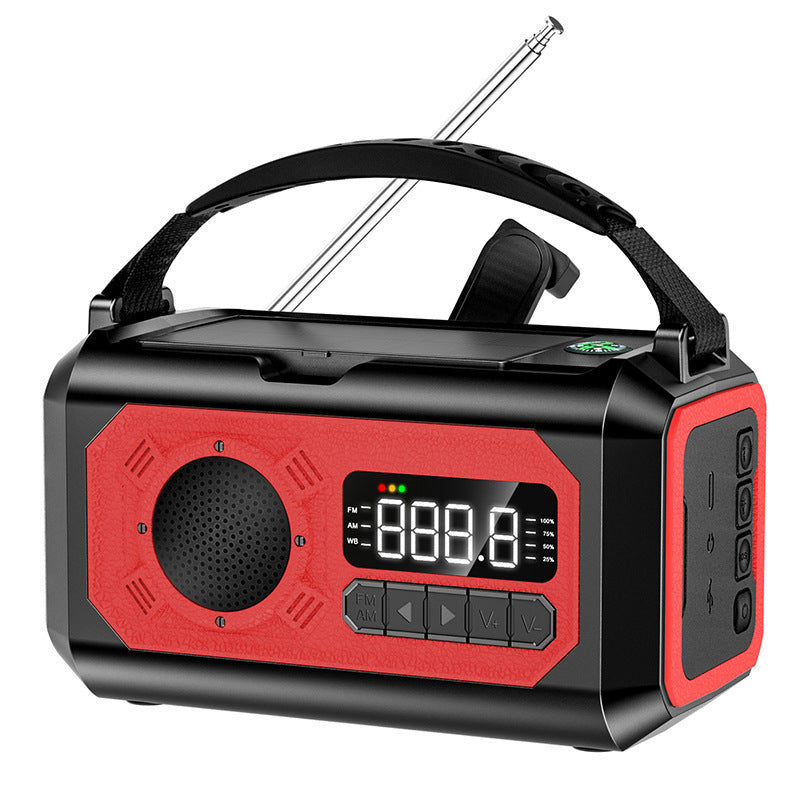 Lighting Large Capacity Hand-cranked Solar Power Emergency Charging Treasure