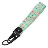 Cherry Blossom Leather Metal Keychains