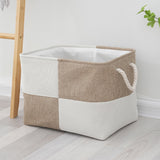 Linen Fabric Large Capacity Square Storage Basket