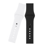 Small Waist Silicone Watch Strap Double Buckle Snap Button