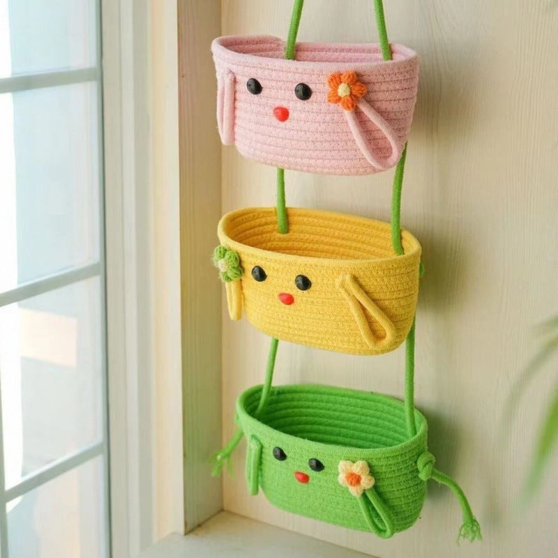 Wall-mounted Storage Hanging Basket Basket Hanging Dormitory Room