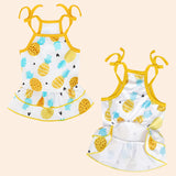Cat Dog Sling Fruit Sunflower Printed Breathable Pet Clothes