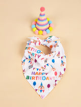 Creative Printing Dog Triangular Binder Birthday Saliva Towel Accessories