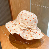 Summer Sunscreen Large Brim Hat Flowers Children's Sun Hat Girls
