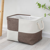 Linen Fabric Large Capacity Square Storage Basket