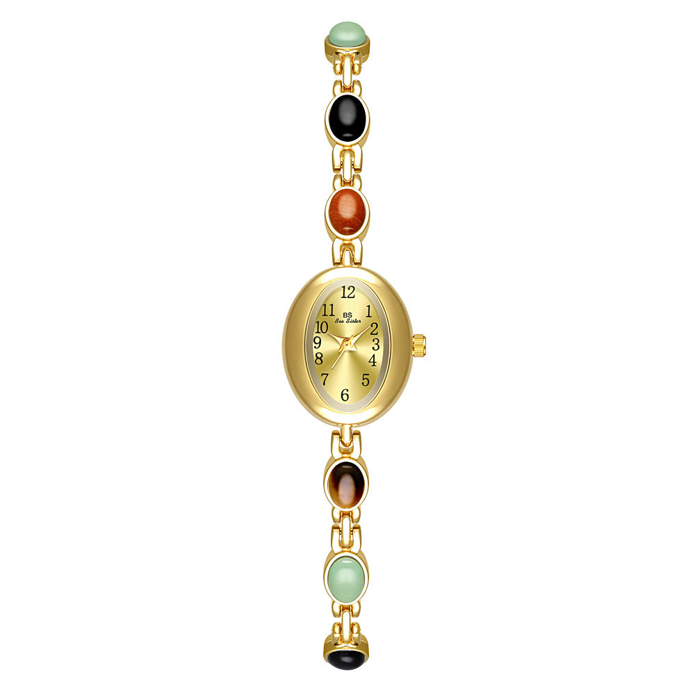 Natural Jade Multi-treasure Bracelet Fu Lu Shou