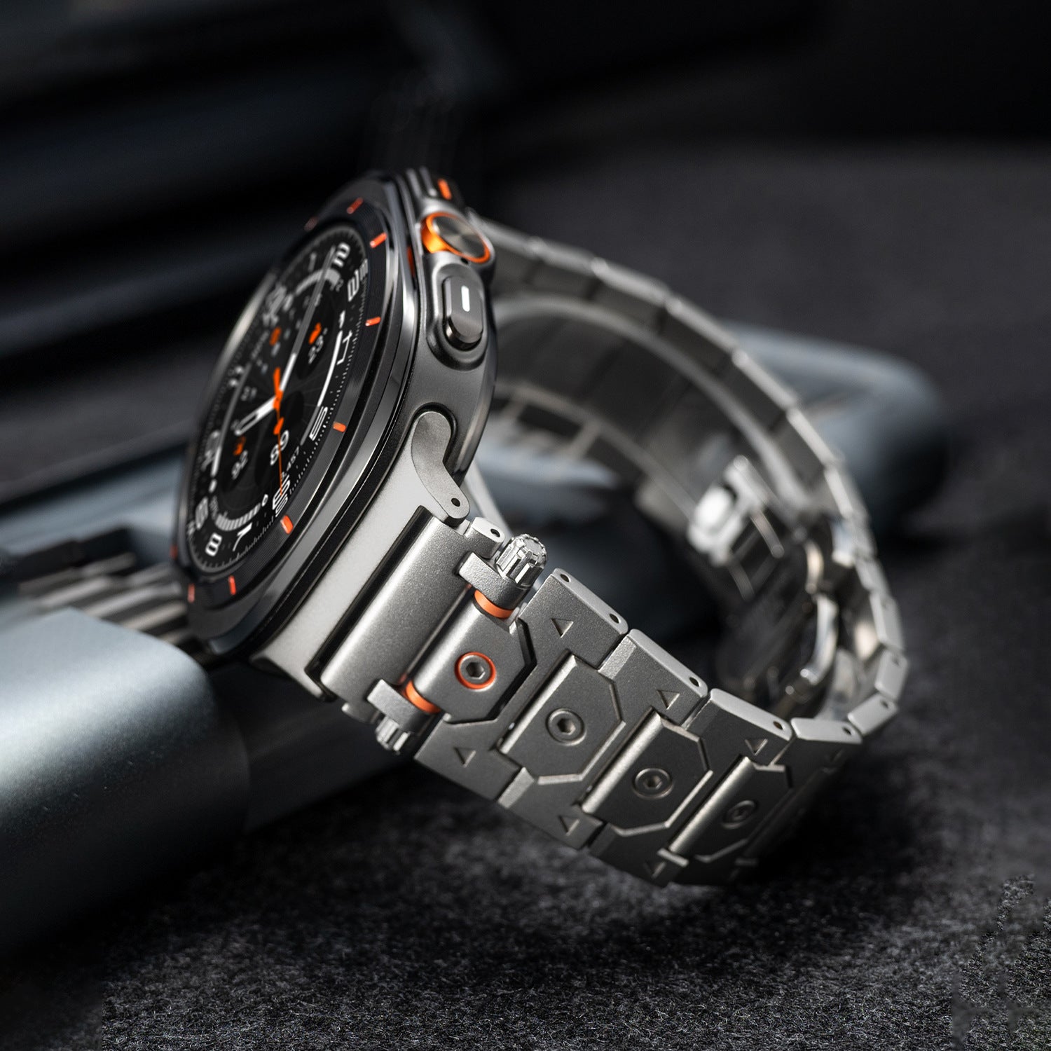 Butterfly Clasp Metallic Stainless Steel Strap