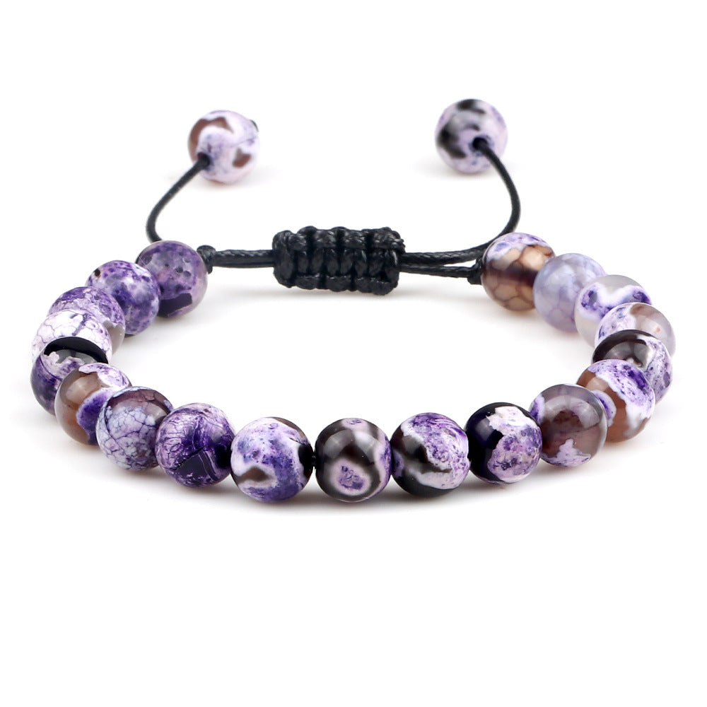 8mm Two-color Beaded Hand Woven Hand Rope
