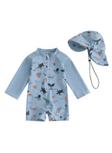Hat One-piece Long Sleeves Children's Swimsuit