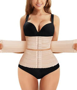 Women's Solid Color Simple Sports Belt Breasted Belly Contracting Waist Shaping Belt