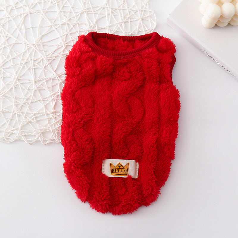 Pet Clothes Thermal Knitting Thickened Vest