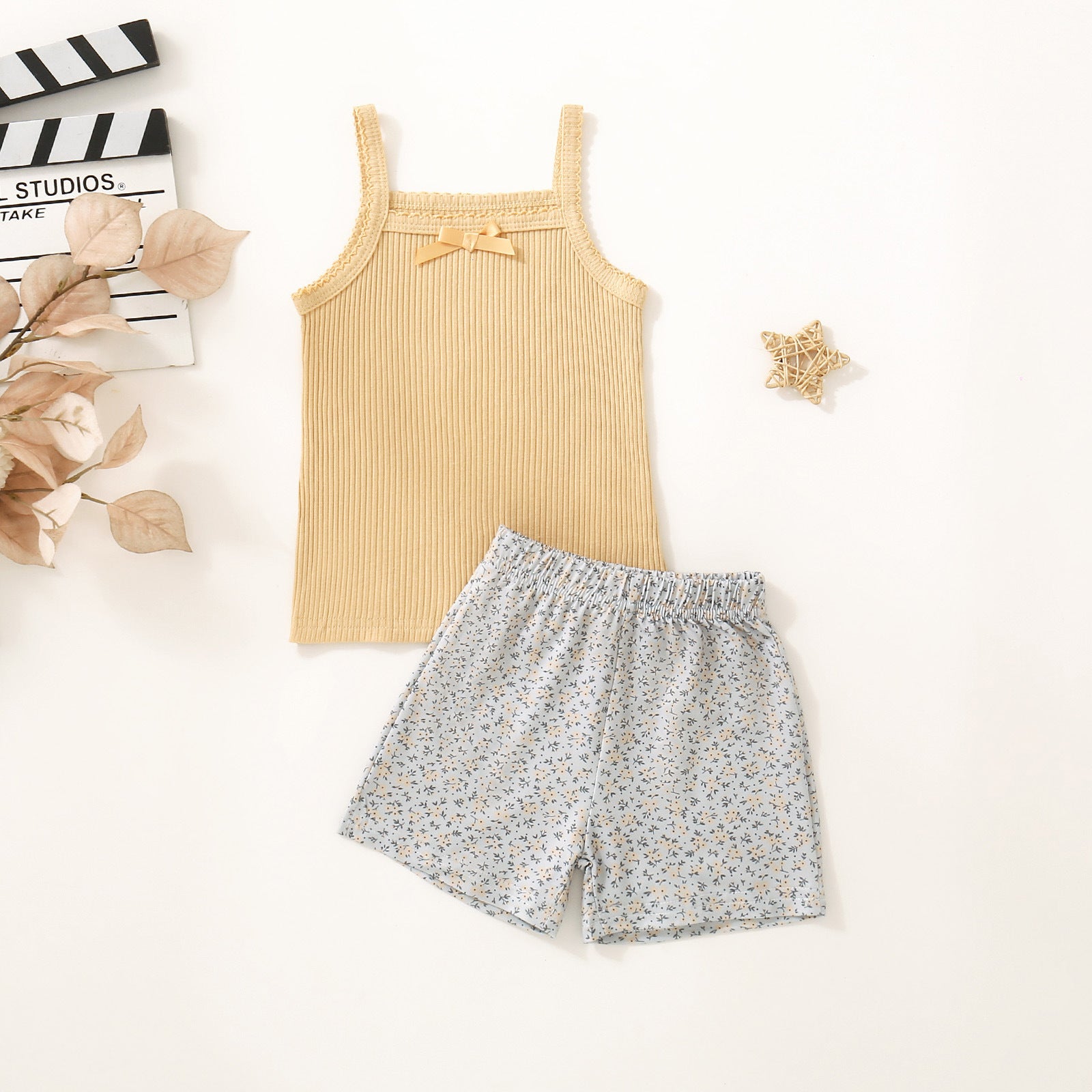 Infant Multi-color Sling Romper Floral Shorts