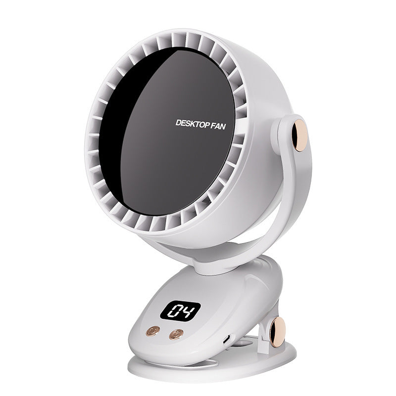 Shaking Head USB Multi-function Bladeless Clip Fan