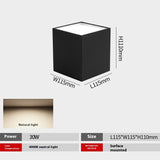 Led Surface Mounted Downlight Square Punch Free Ceiling Lamp