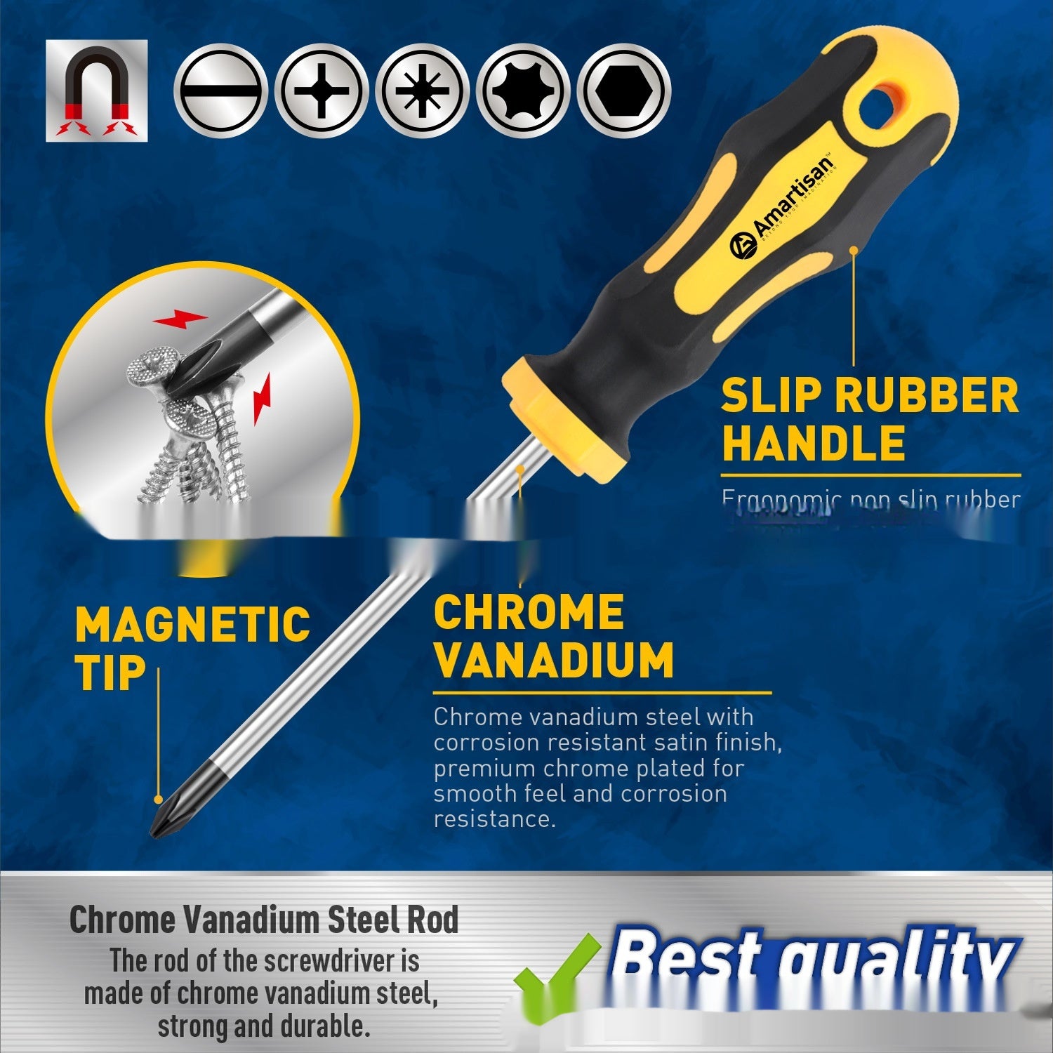 Magnetic Screwdriver Set Tool With Box