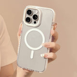 Solid Color Magnetic Drop-resistant Frame Silicone Phone Case