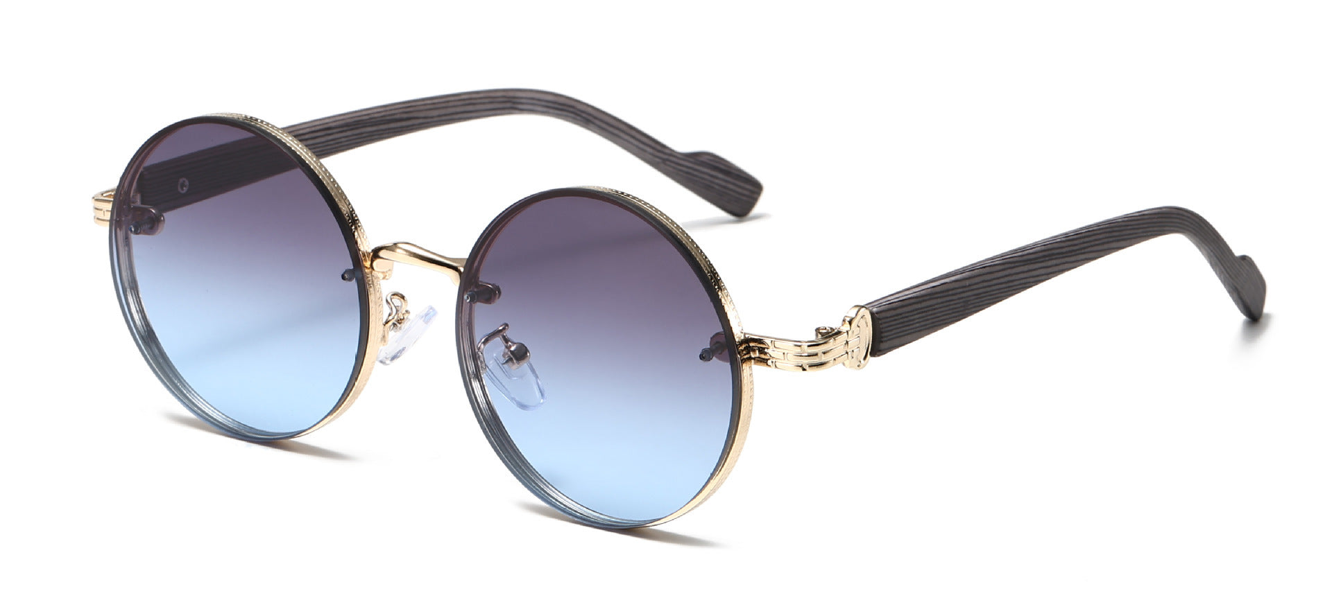American Classic Metal Round Frame Sunglasses Personality Trend High Sense