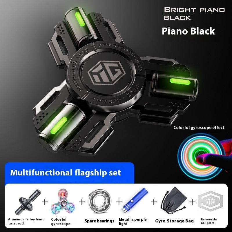 Glowing Fingertip Spinning Top Metal Pressure Reduction Toy