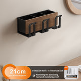 Household Portable Bathroom Walnut Toothbrush Storage Rack