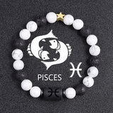 White-barked Pine Volcanic Rock String Beads And Round All-match Bracelet Beads