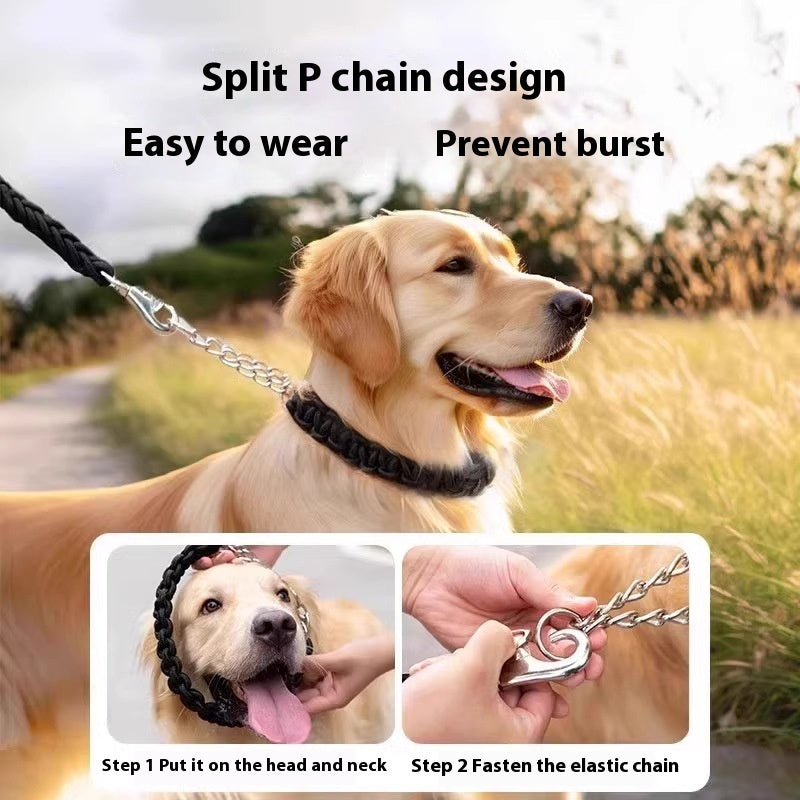 Medium And Large Dog Rope Collar P Chain