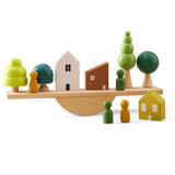 Children's Solid Wood Color Building Blocks Forest Seesaw Toys