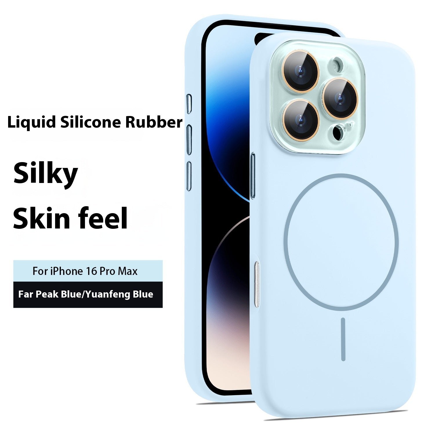 Liquid Silicone Magnetic Crystal Lens Phone Case Protective Cover