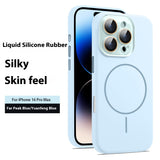 Liquid Silicone Magnetic Crystal Lens Phone Case Protective Cover