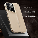 Fashion Electroplated Plain Leather Luxury Phone Case