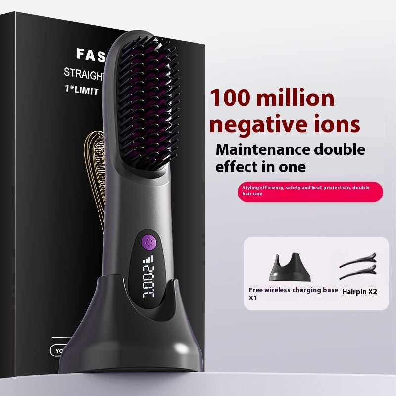 LCD Charging Straight Hair Styling Electric Comb