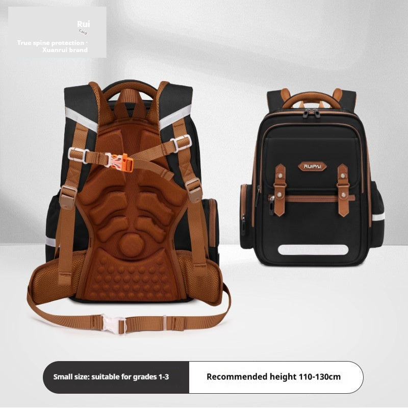 Large Capacity Burden-reducing Waterproof Children's Spine Protection Schoolbag