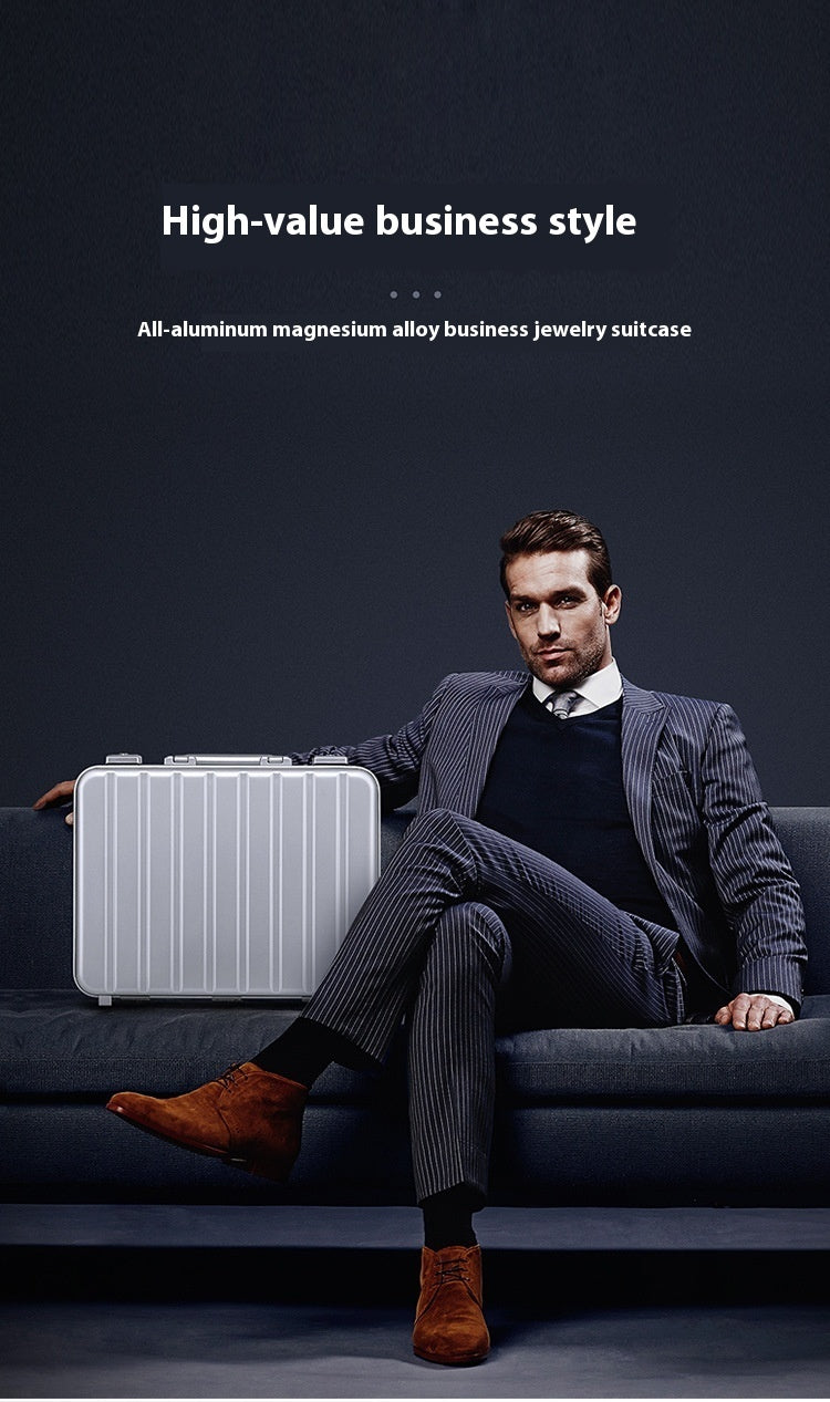 Portable Handheld Aluminum Alloy Jewelry Box
