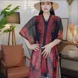 Summer Long-sleeve Women's Cycling Sunscreen Scarf Beach Scarf