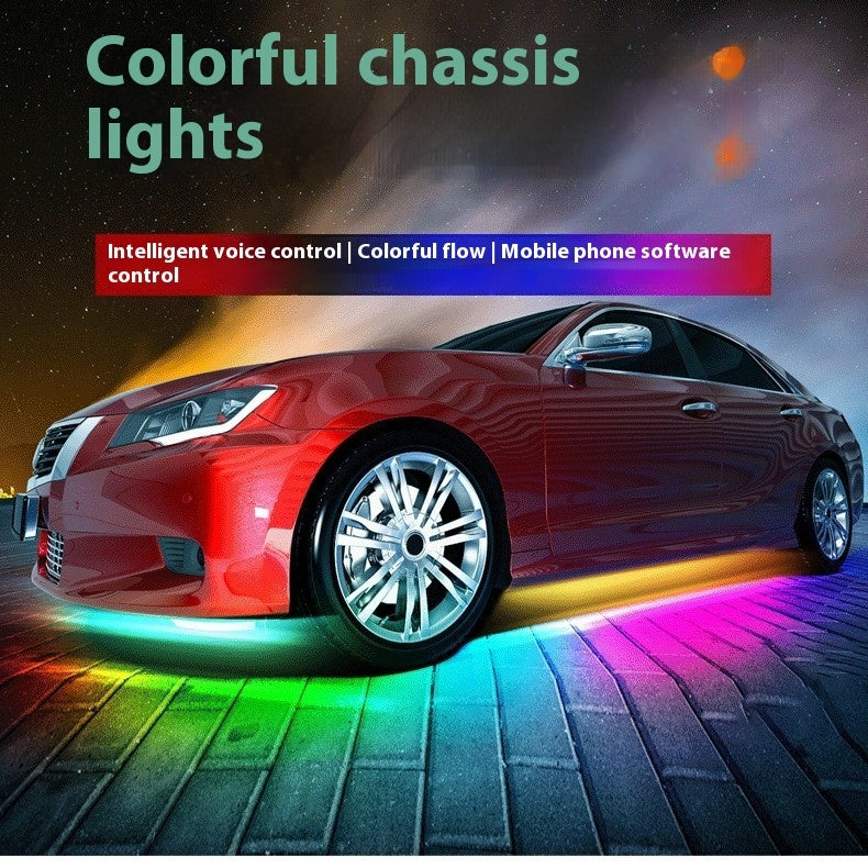 Bluetooth APP Colorful Car Magic Color Streamer Chassis Lights