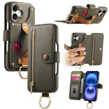 Litchi Grain Leather Back Sticky Flip Phone Leather Case