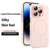 Liquid Silicone Magnetic Crystal Lens Phone Case Protective Cover