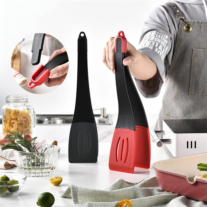 3-in-1 Frying Spatula Silicone Clip
