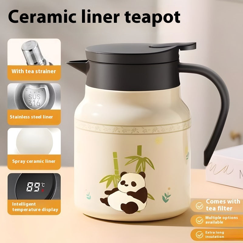 New 316 Stainless Steel Ceramic Inner Pot Teapot With Temperature And Stuffy