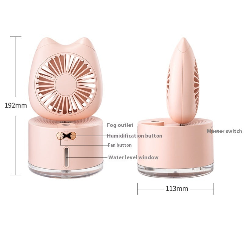 Multi-function Mini Humidifier Fan